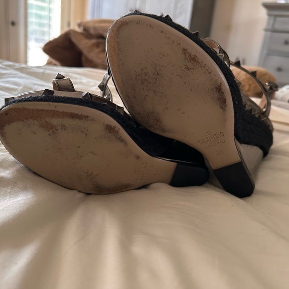 Valentino Metallic Studded Sandal Wedge SOLD - Picture 11 of 11